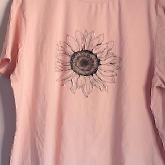 Shein Curve 3XL Boho Floral Bohemian Sunflower T Shirt - Picture 3 of 8